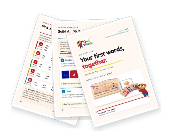 Preview of CVC Word Magic instruction book and Start Here guide