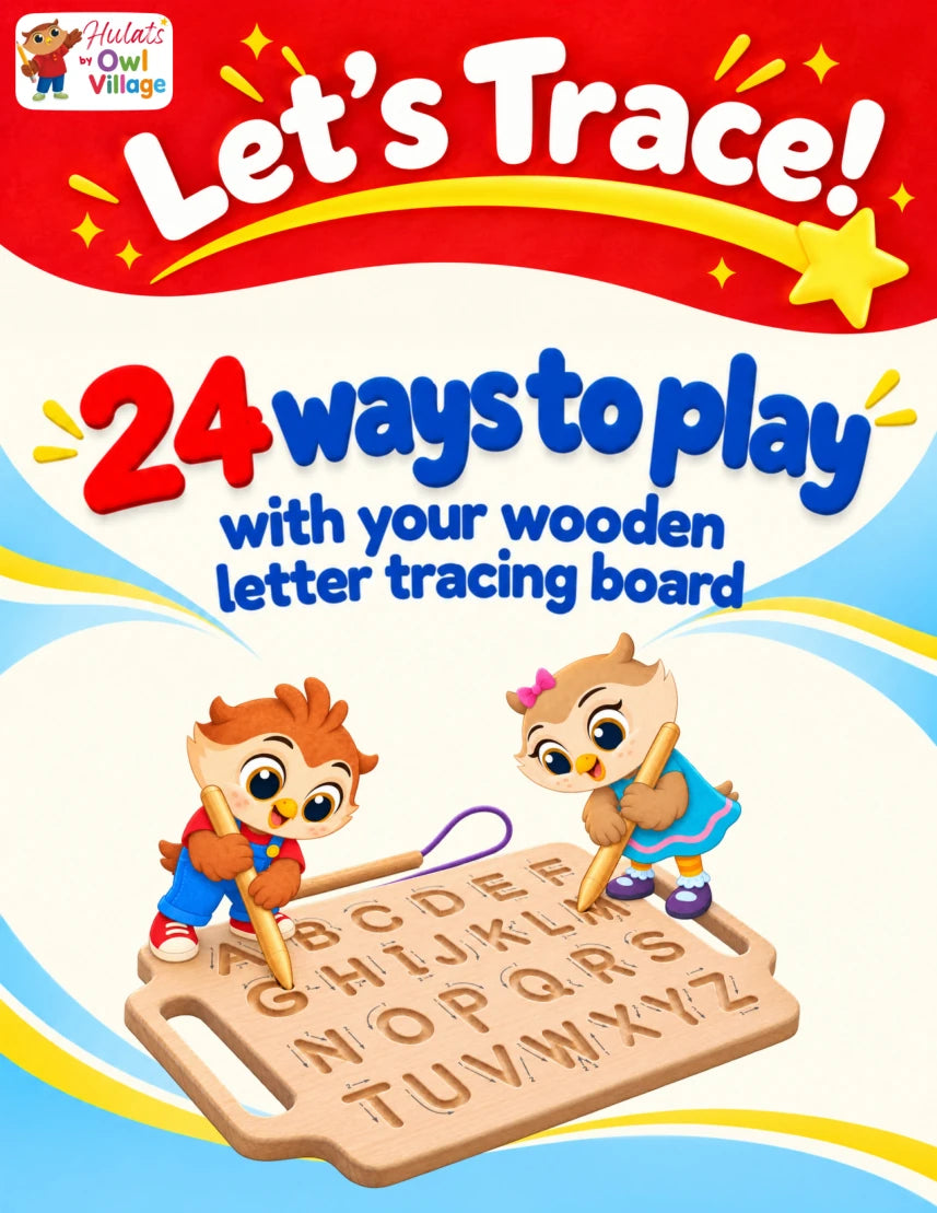 Let's Trace guide for one letter board with handles